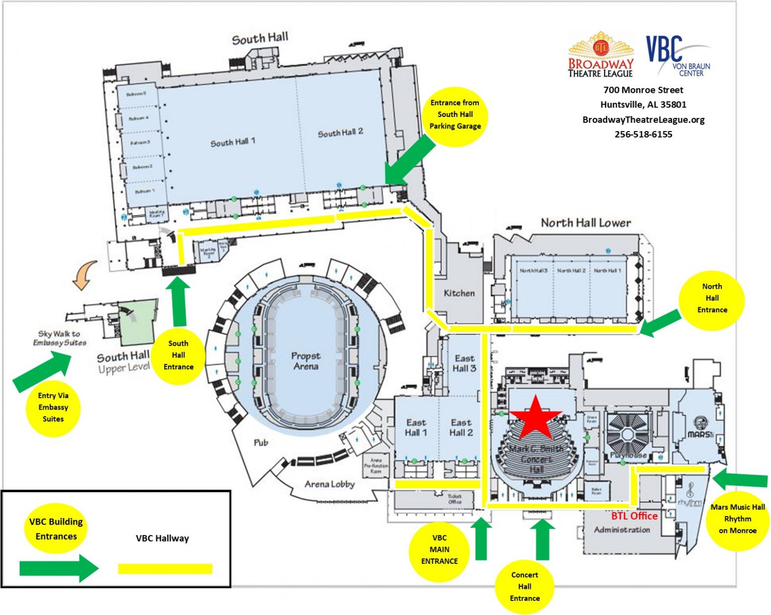 Venue Information & Maps: BTL- Huntsvilles Best Place for Broadway