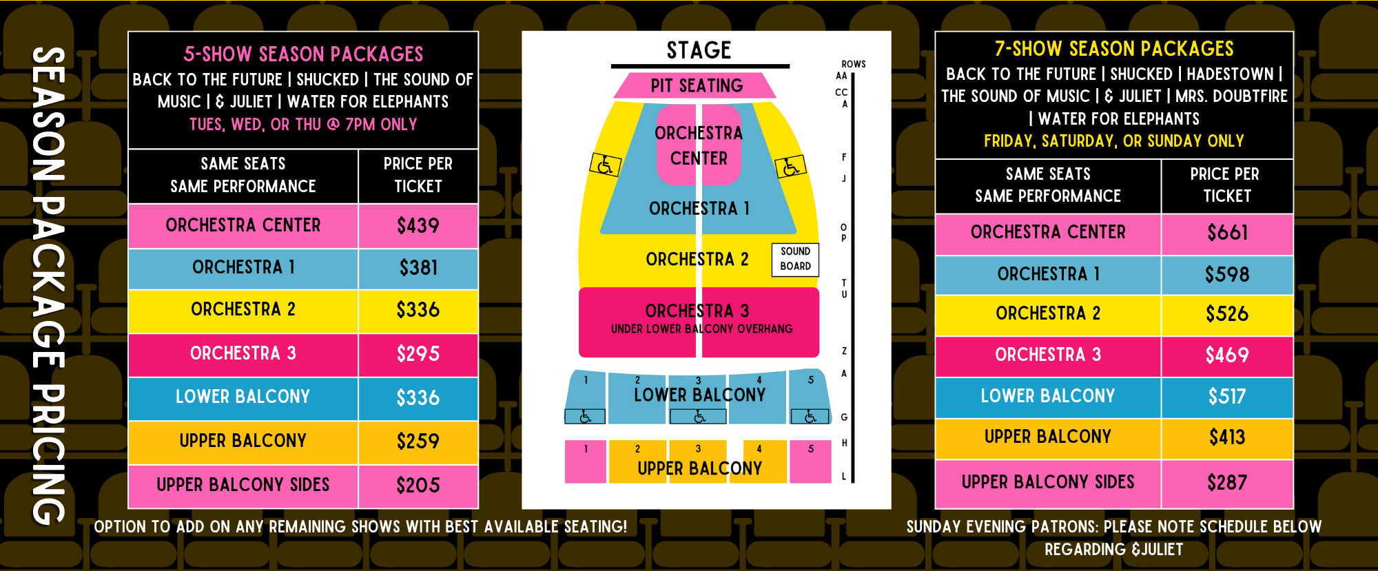 SEASON PACKAGE PRICING