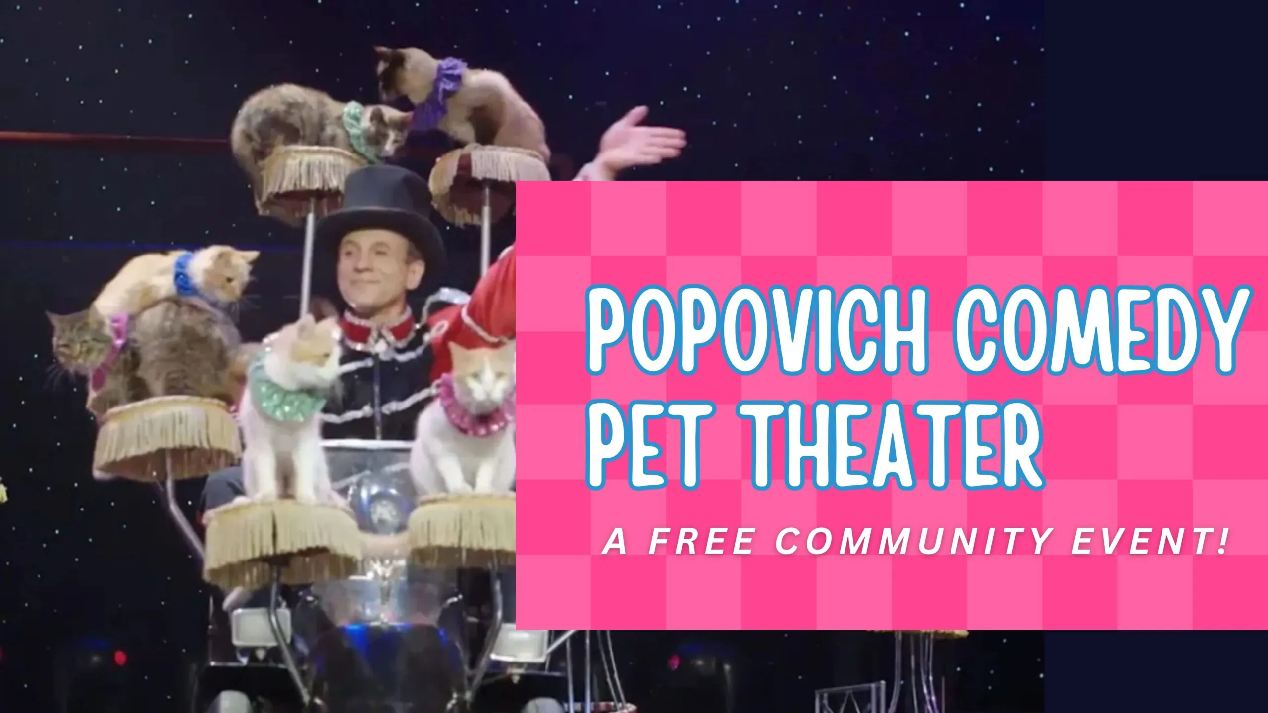 Free Community Comedy Pet Show in Huntsville for Schools & Families